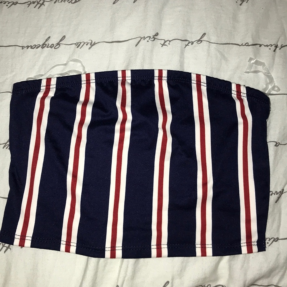 Striped tube top